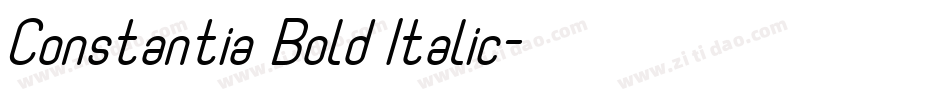 Constantia Bold Italic字体转换